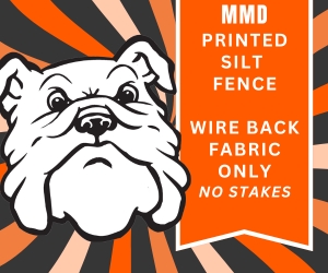Custom Print Silt Fence Wired Back